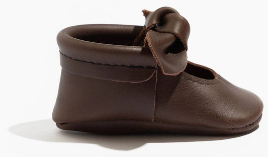 Freshly Picked Knotted Bow Moccasins, Size 3 - Espresso - MOKBSSNESP03
