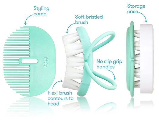 Fridababy Baby Head-Hugging Hairbrush + Styling Comb Set - 073