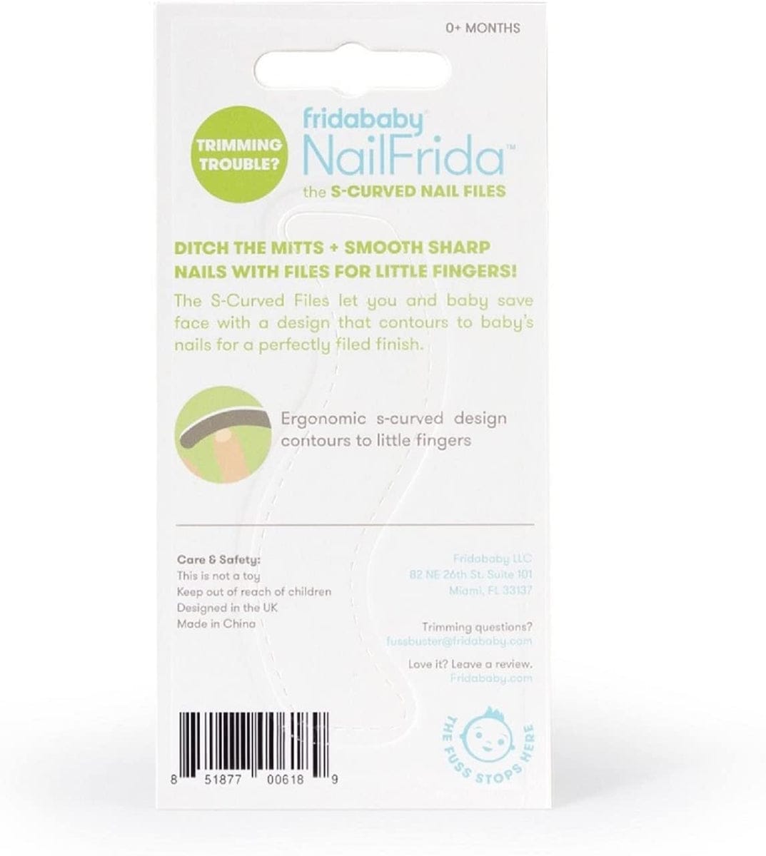 FridaBaby NailFrida S-Curved Nail Files - 5 Pack - 022-FRIDA