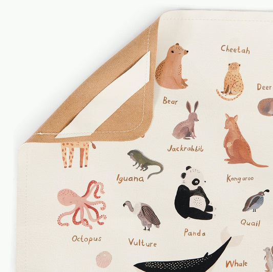 Gathre High Chair Mat, Mini - Animal Alphabet - GMINANI