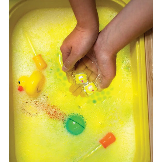 Glo Pals Light Up Cube Bath Toys - Big Bird - gp-fin-4pk-bigbird