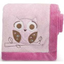 Graco Girl Woodland Embroidered Boa Blanket by KidsLine - GR112EBB