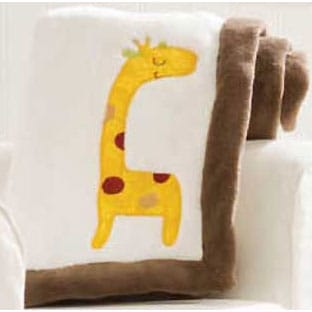 Graco Jungle Friends Embroidered Boa Blanket by KidsLine - GR110EBB