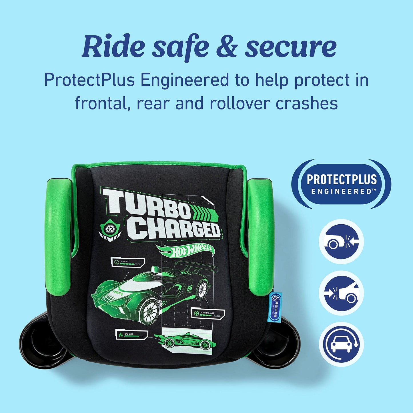 Graco TurboBooster 2.0 Backless Booster Car Seat - Hot Wheels Gamer - 2221138