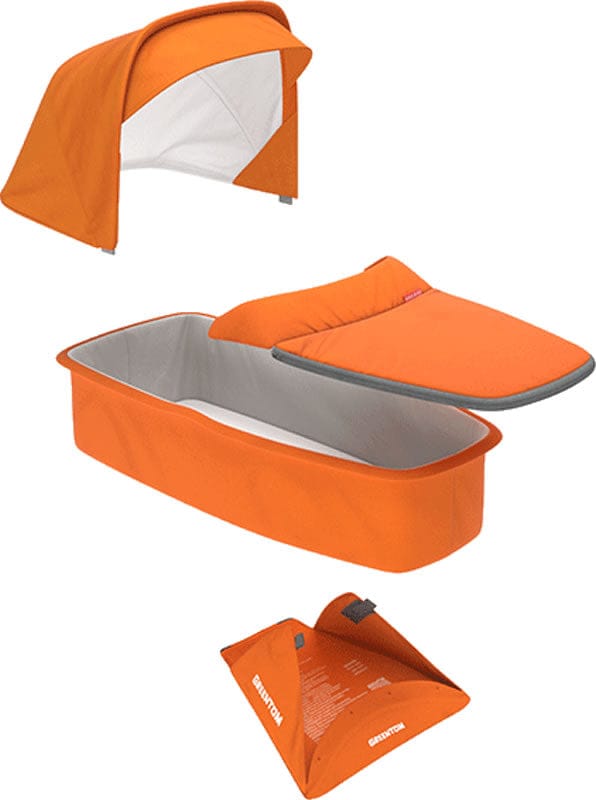 Greentom Carrycot Fabric & Mattress Set - Orange - GTU6-CB-ORANGE