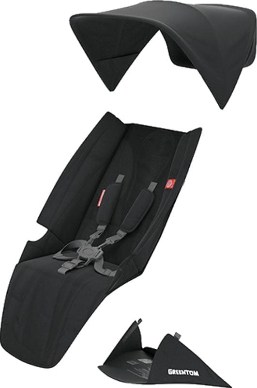 Greentom Classic Seat Fabric Set - Black - GTU2-2-BLACK