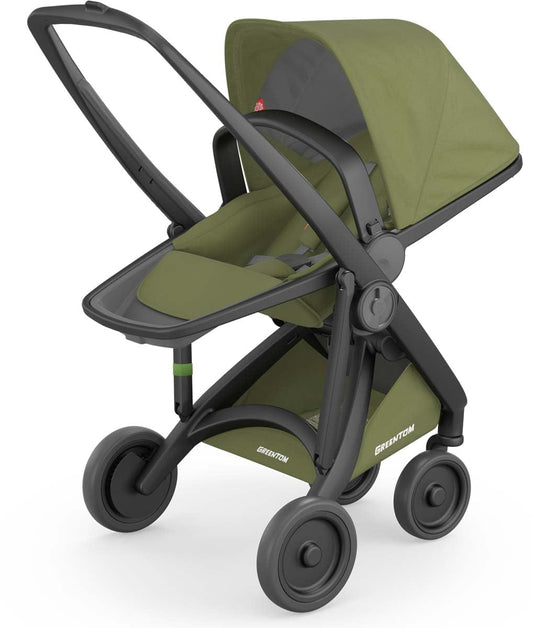 Greentom 2 in 1 Stroller - Black/Olive - 8.71932E+12