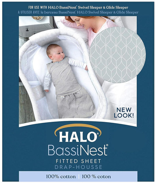 HALO BassiNest Fitted Sheet - Morning Mist - 4671-HALO