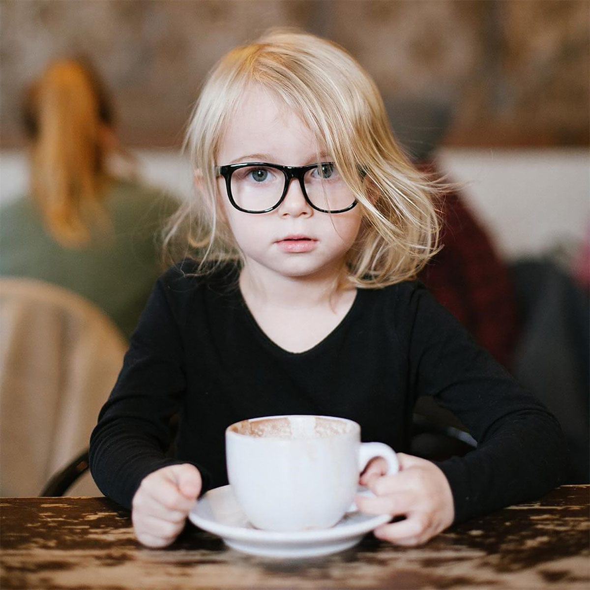 Hipsterkid Flexible Black UV Fashion Frames - 0-2 years - Black - GLSTA26