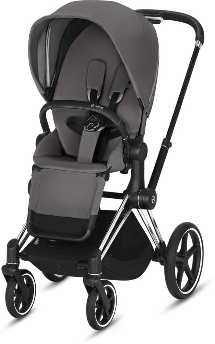 Cybex ePriam Stroller - Chrome/Black/Manhattan Grey