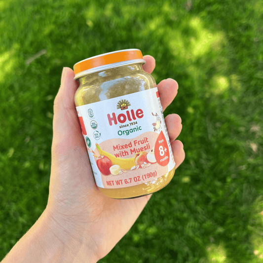 Holle Organic Baby Food Jar - Mixed Fruit with Muesli - 12 Jars - MIXEDFRUIT-MUESLI-JAR-2PACK
