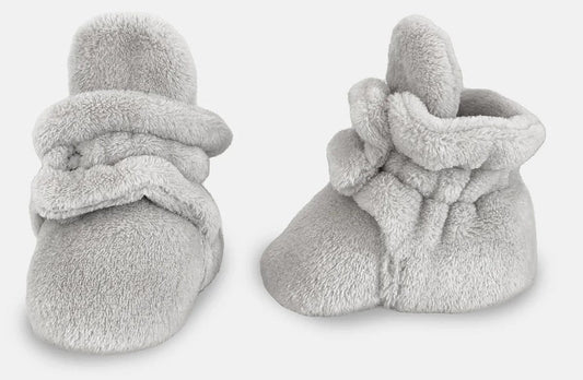 7 A.M. Enfant Baby Bootie Slippers - Plush - Pearl, 3-6M - BT20-B-PRL