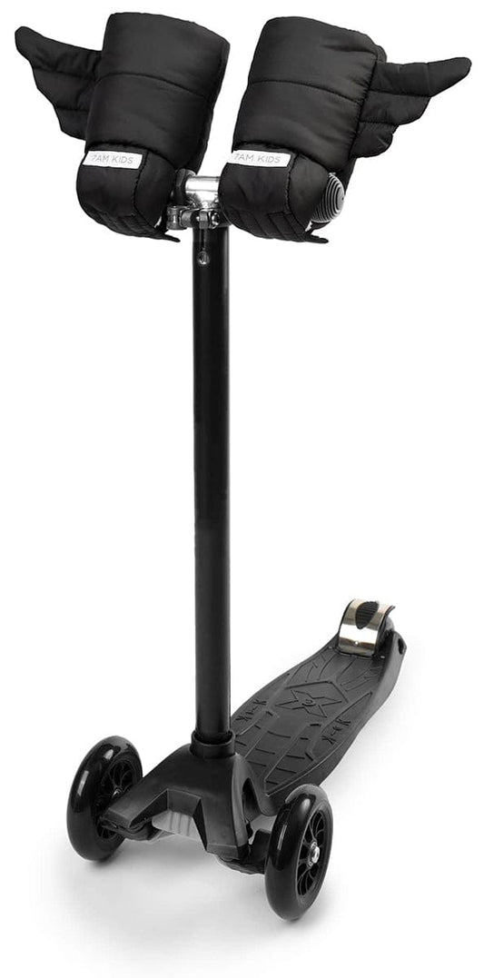 7 A.M. Enfant KIDS Warmmuffs - Wings - Black (2T-4T) - HMK131-BKW