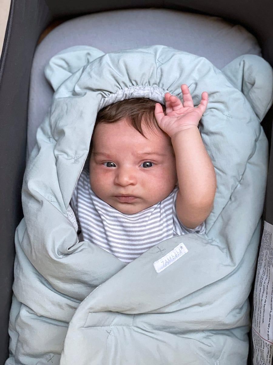 7 A.M. Enfant Nido Bebe Airy Infant Wrap - Bondi Blue (0-6m)