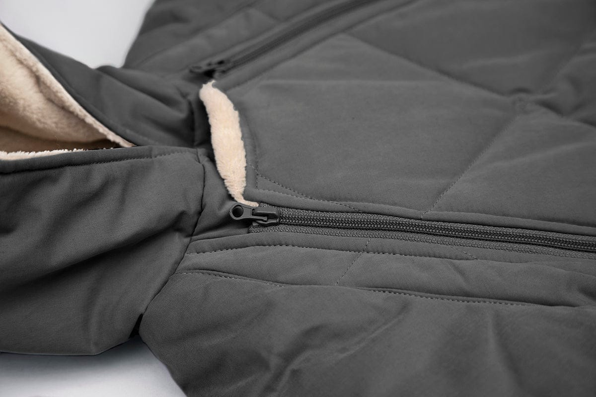 7 A.M. Enfant Snowsuit Bebe - Benji - Smokey Grey Quilted (12-24m)