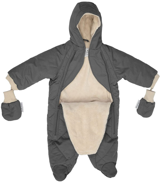 7 A.M. Enfant Snowsuit Bebe - Benji - Smokey Grey Quilted (12-24m) - SSB803-SMQ