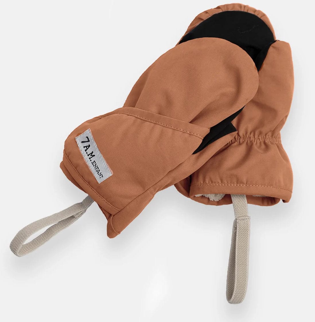 7 A.M. Enfant The Cub Mitten & Hat Set - Benji - Spice (12-18M) - MTCHE80-E-SP