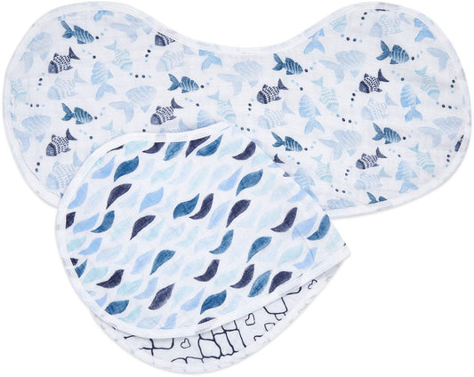 Aden + Anais Burpy Bibs, 2 Pack - Gone Fishing - ABBC20002