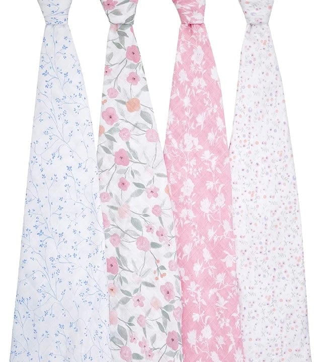 Aden + Anais Classic Swaddle Wraps, 4 Pack - Ma Fleur