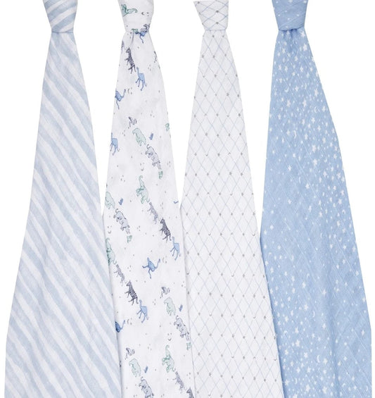 Aden + Anais Classic Swaddle Wraps, 4 Pack - Rising Star - ASWC40006