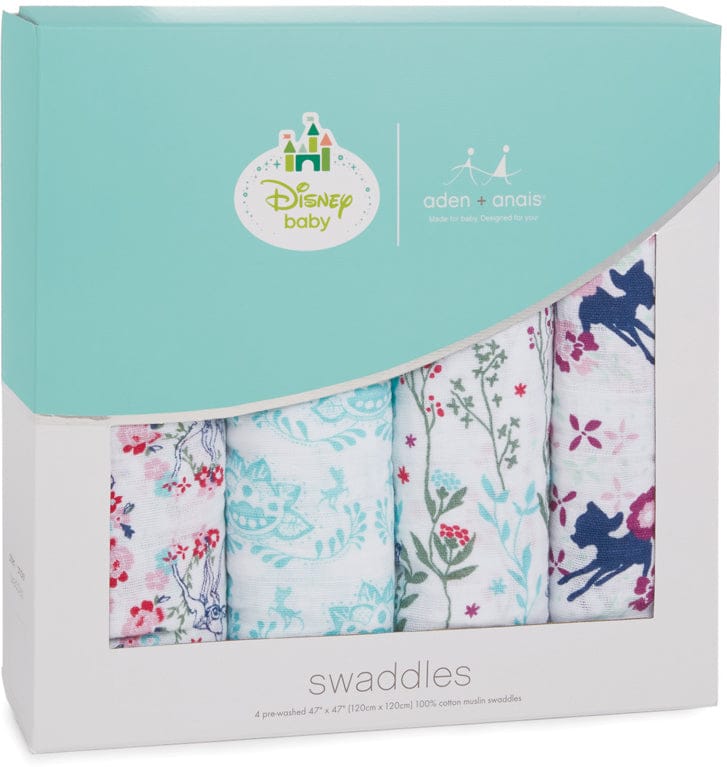 Aden + Anais Disney Baby Classic Swaddle Wrap, 4 Pack - Bambi