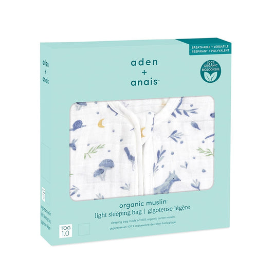 Aden + Anais Organic Cotton Sleeping Bag - Outdoors Sleepy Forest (0-6 months) - ASGO10001