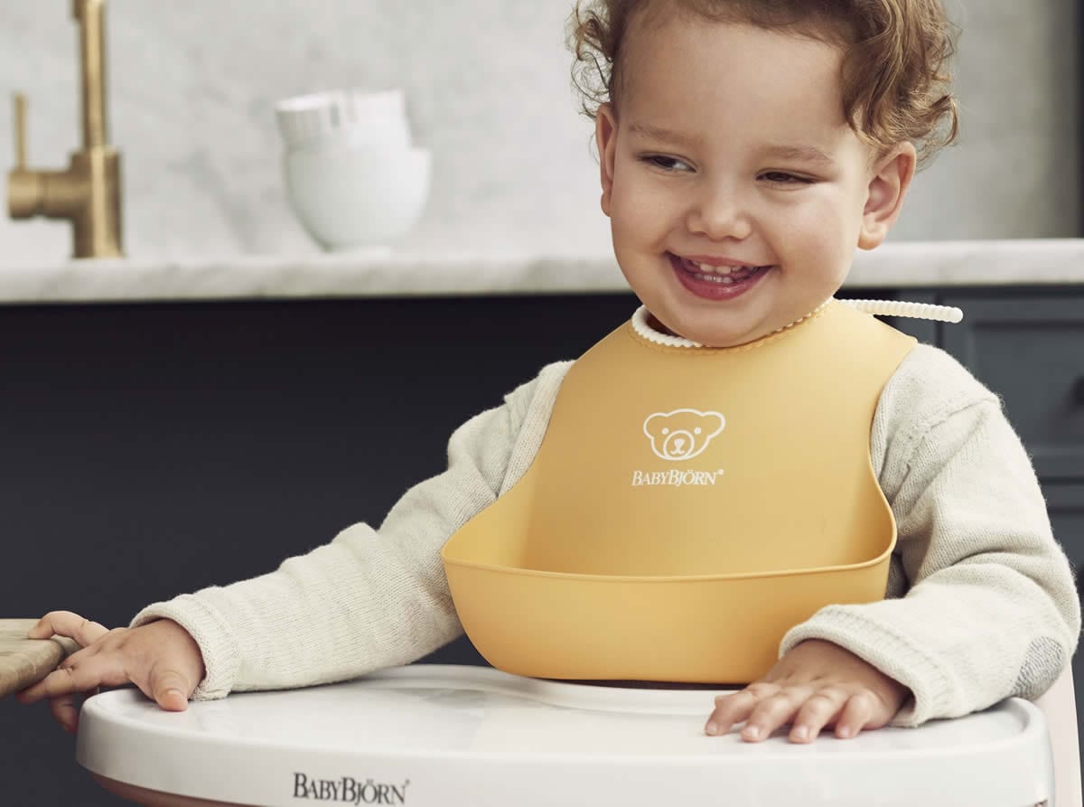 BabyBjorn Baby Bib, 2-pack - Powder Yellow/ Powder Green - 046342US