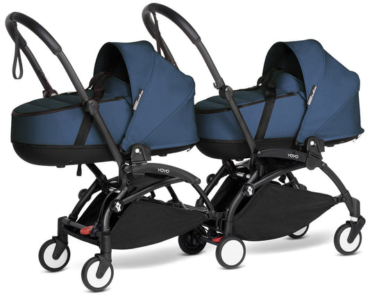 Babyzen YOYO Connect Double Stroller Bassinet / Bassinet Bundle - Black / Navy Blue - BASBAS-604902-605107
