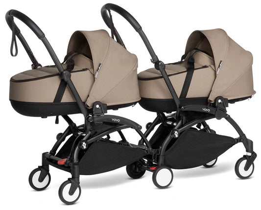 Babyzen YOYO Connect Double Stroller Bassinet / Bassinet Bundle - Black / Taupe - BASBAS-604902-605104