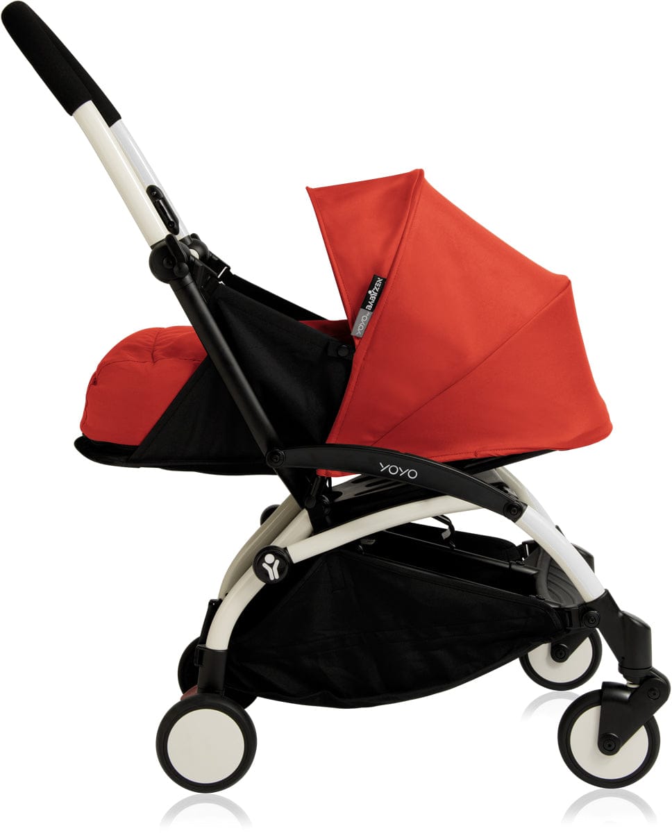Babyzen 2018 Yoyo+ 0+ Newborn Compact Stroller - White / Red