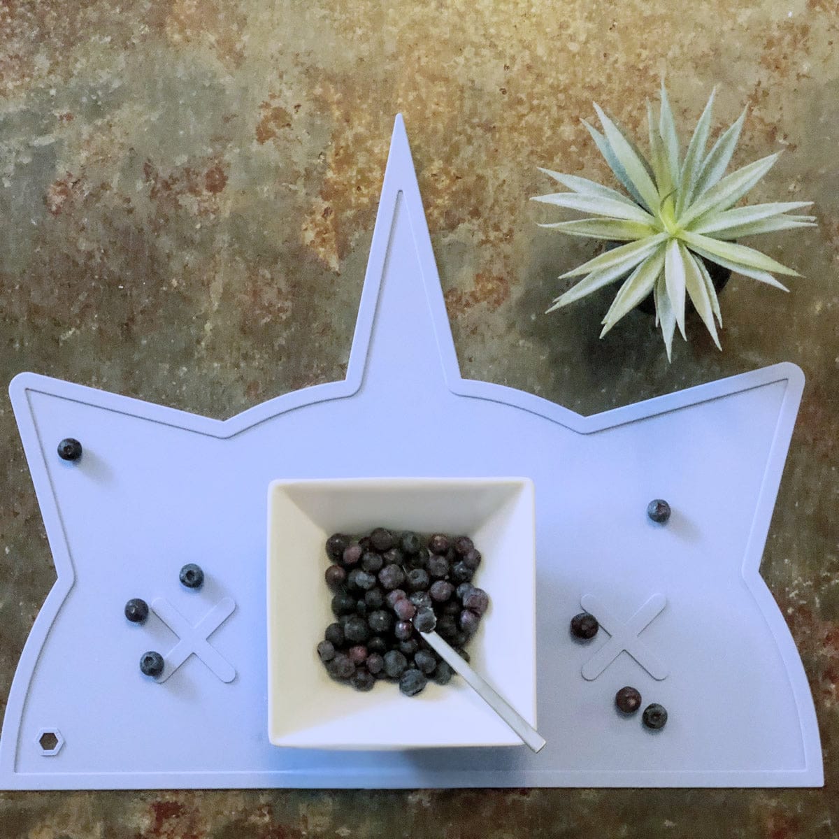 BamBamBoom Non-Slip Silicone Placemat - Unicorn-Cat Slate