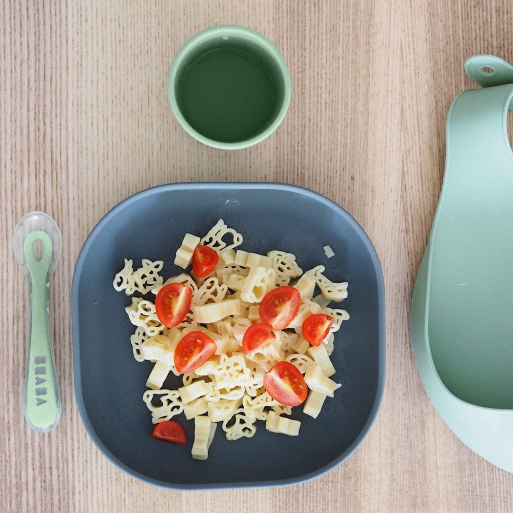 BEABA 4-Piece Silicone Dinner Set - Mineral - 913543