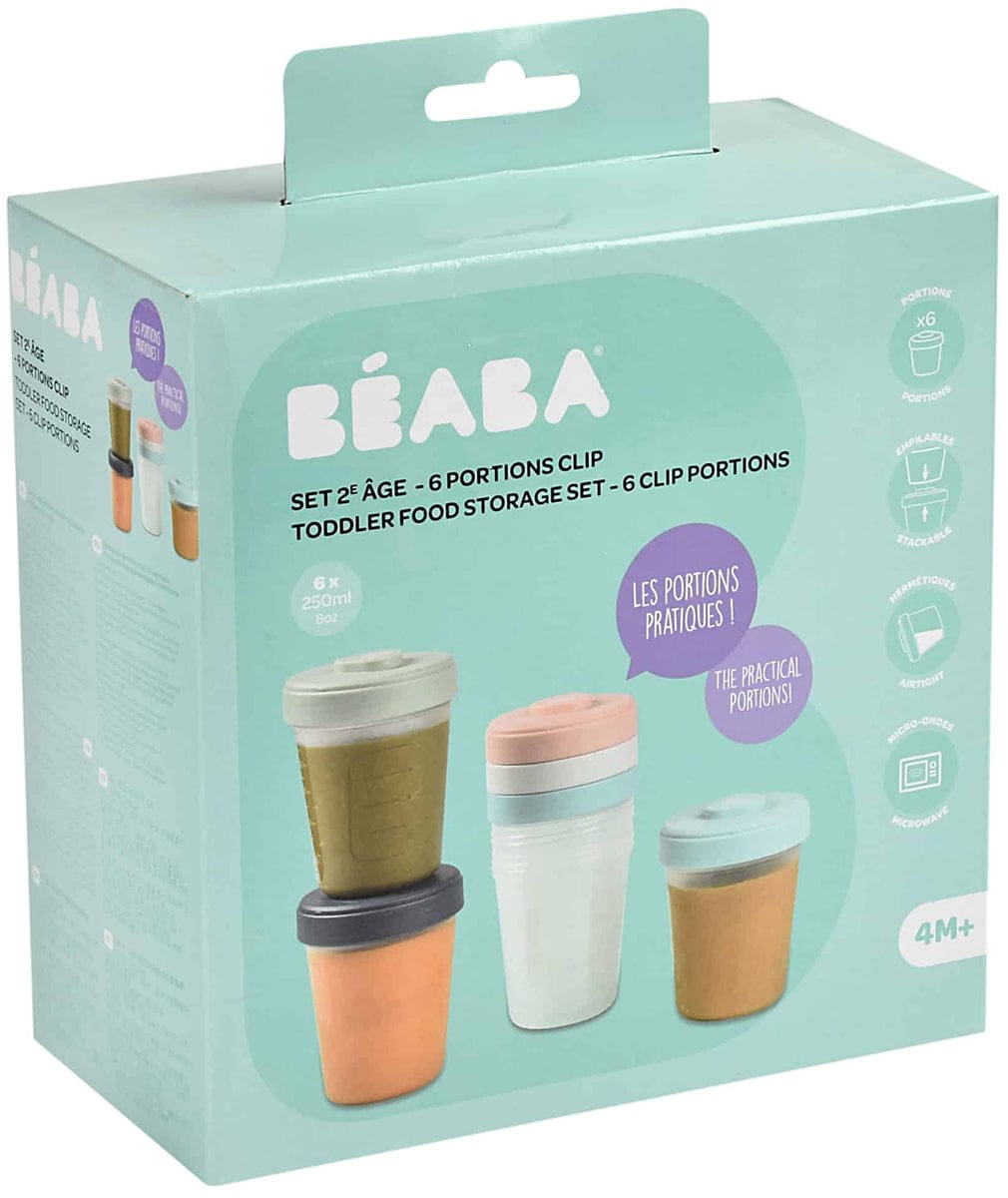 Beaba Baby Food Clip Containers Set of 6 - Large - 913499