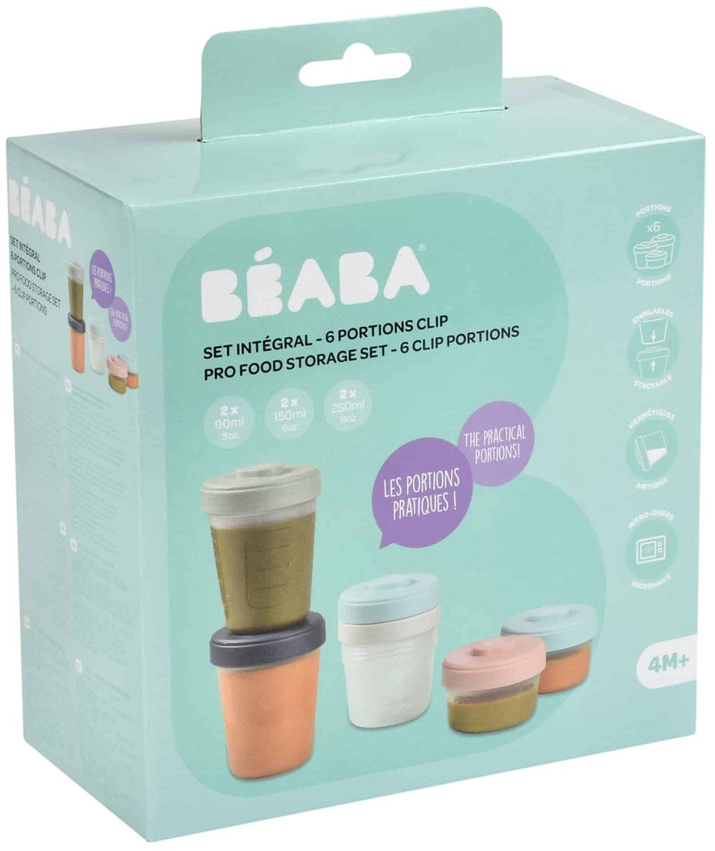 Beaba Baby Food Clip Containers Set of 6 - Medium - 913498