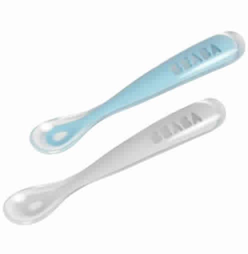 Beaba Set of 2 Spoon Travel Set - Cloud/Rain