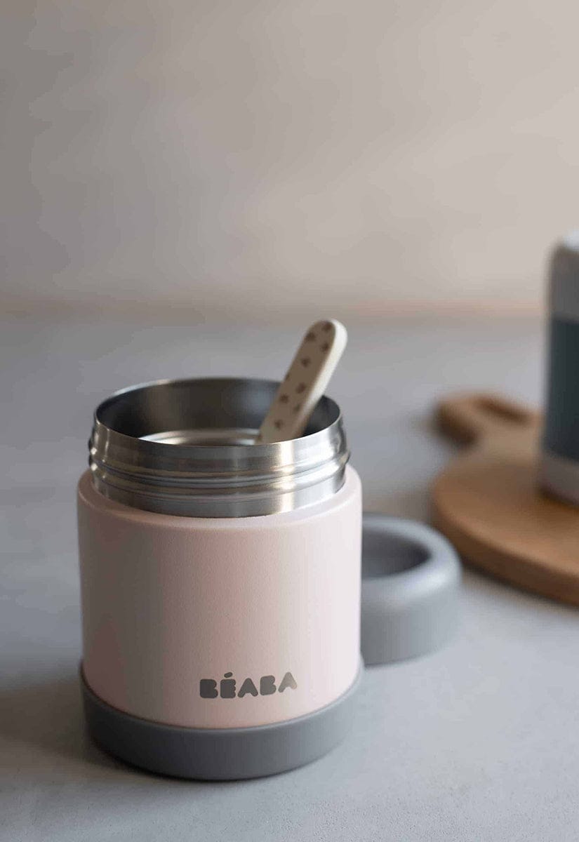 BEABA Stainless Steel Insulated Jar, 10 oz - Rose - 912908