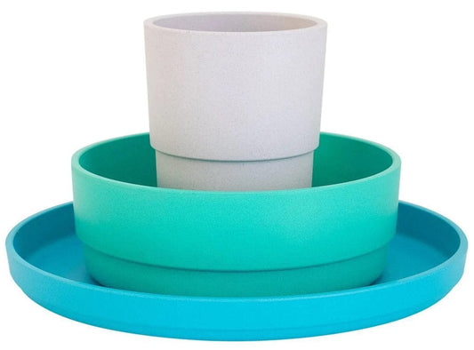 bobo&boo Plant-Based Dinnerware Set - Lagoon - PLASETLA
