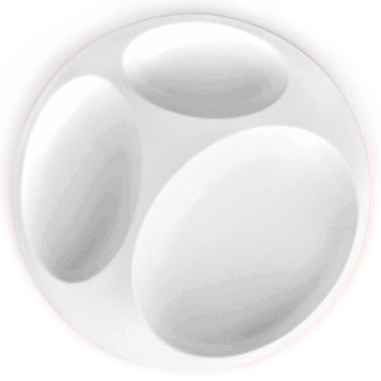 Boon Saucer Stay-put Divided Plate Orange White - 381