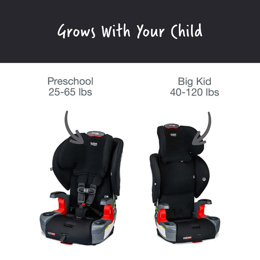 Britax Grow With You ClickTight Harness Booster Car Seat - Black Contour