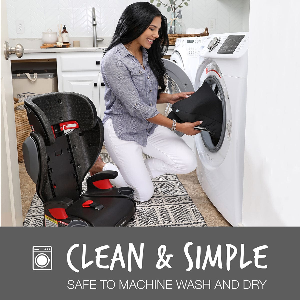 Britax Highpoint 2-Stage Belt Positioning Booster Car Seat - Gray Ombre