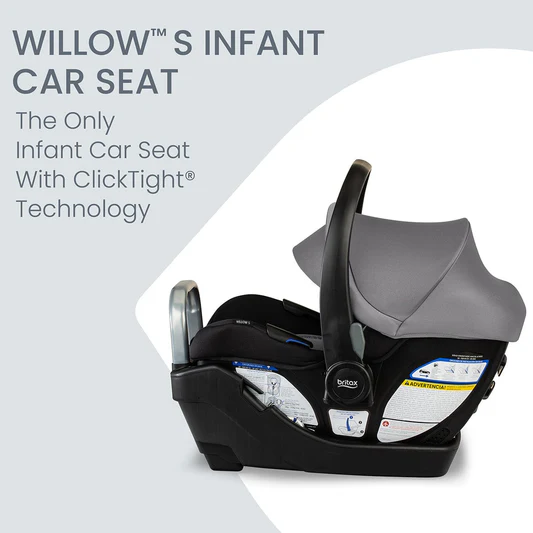 Britax Willow S Infant Car Seat with Alpine Anti-Rebound Base - Graphite Onyx