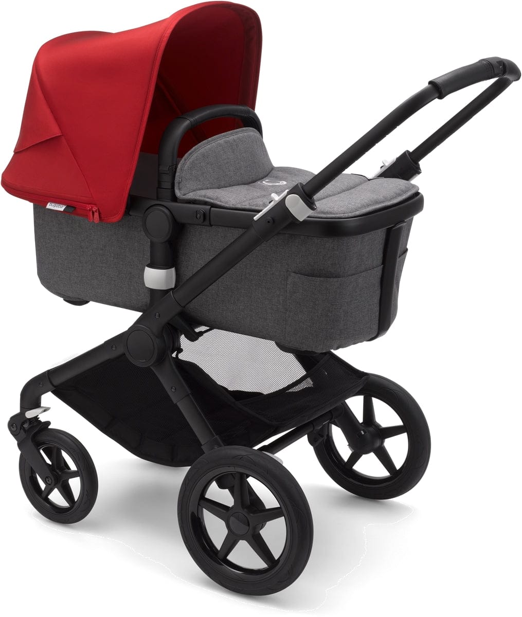 Bugaboo Fox2 Complete Stroller - Black/Grey Melange/Red