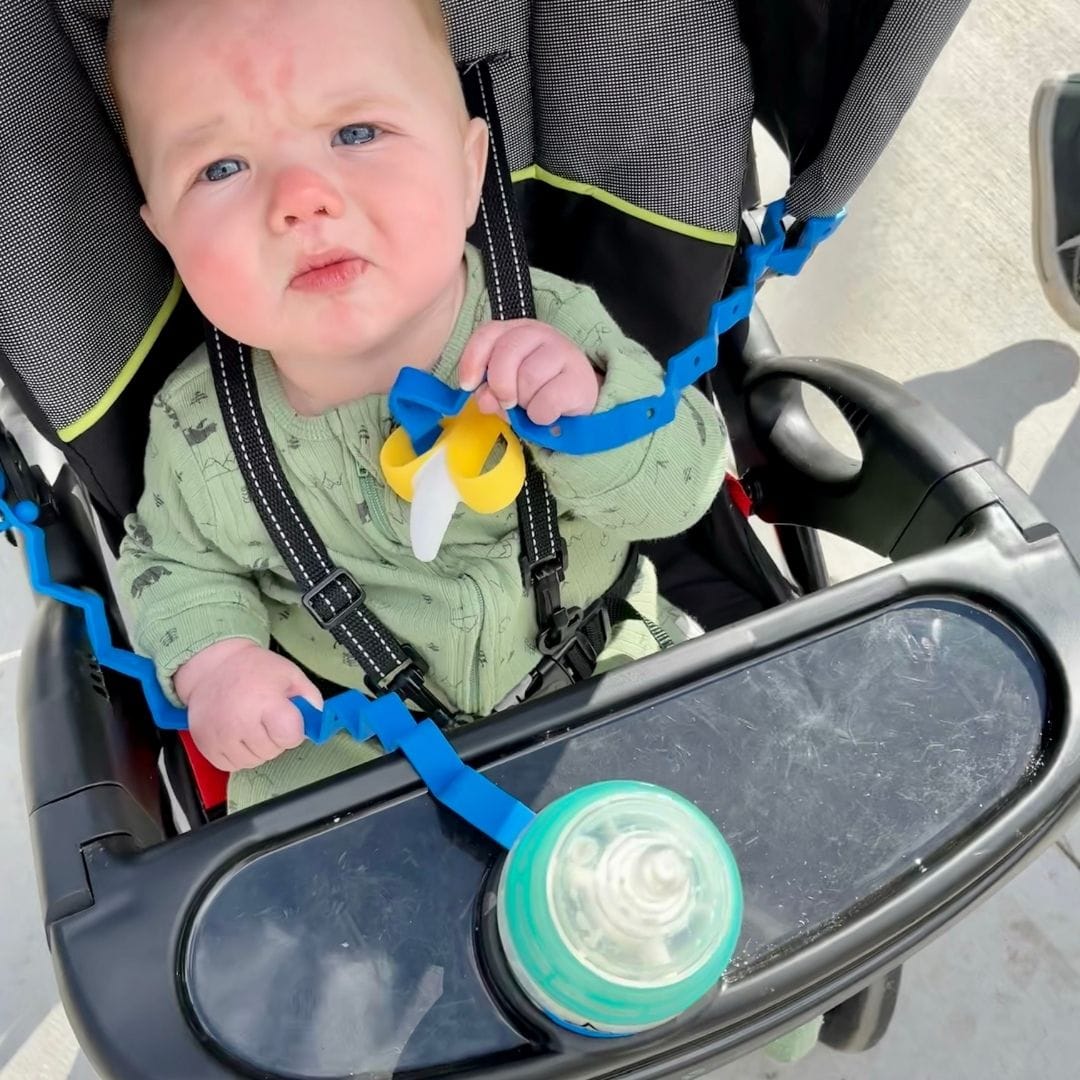 Busy Baby Toy Bungee - Blue - BLUTOYBUN