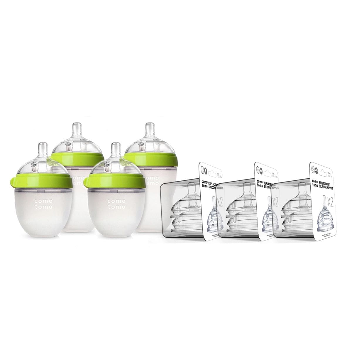 Comotomo Baby Bottle Bundle - Green