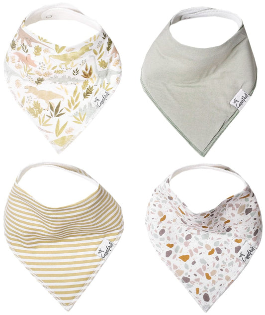 Copper Pearl Baby Bandana Bibs, 4 Pack - Rex