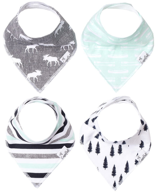 Copper Pearl Baby Bandana Bibs, 4 Pack - Scout