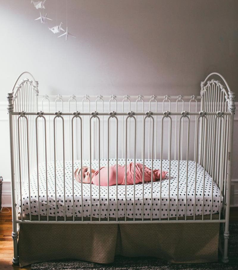 Copper Pearl Cotton Fitted Crib Sheet - Smitten - X0014WI5B5