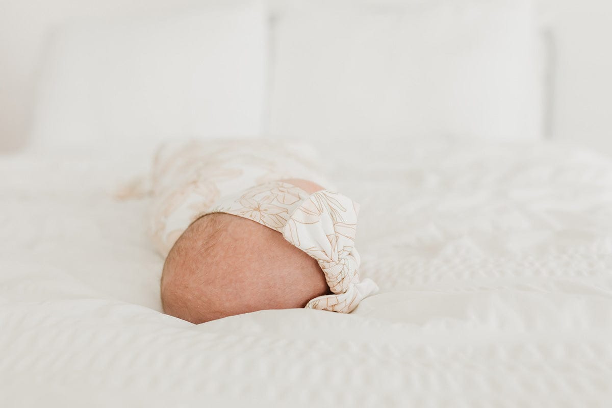 Copper Pearl Knit Headband Bow - Kiana