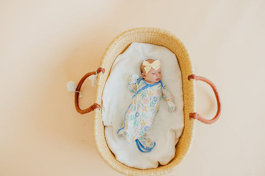 Copper Pearl Newborn Knotted Gown - Clara