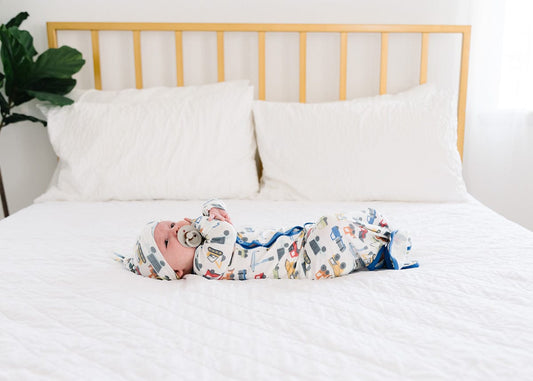 Copper Pearl Newborn Knotted Gown - Diesel